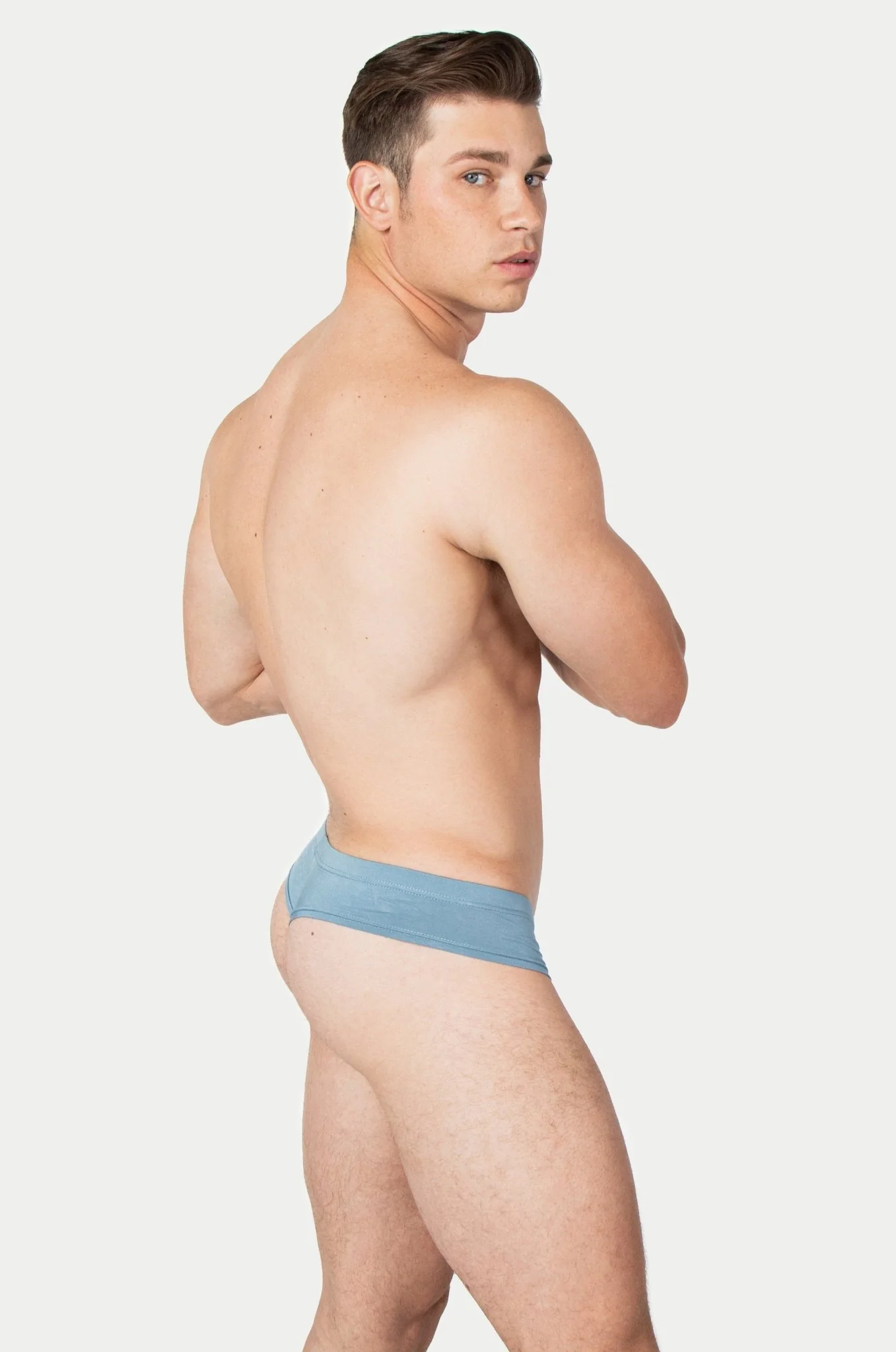 CHEEKY Thong Briefs - Smoky Blue - Image 3