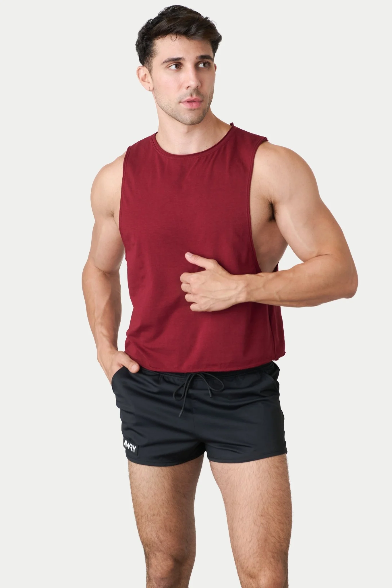 RAW Crop Tank - Maroon - Image 5