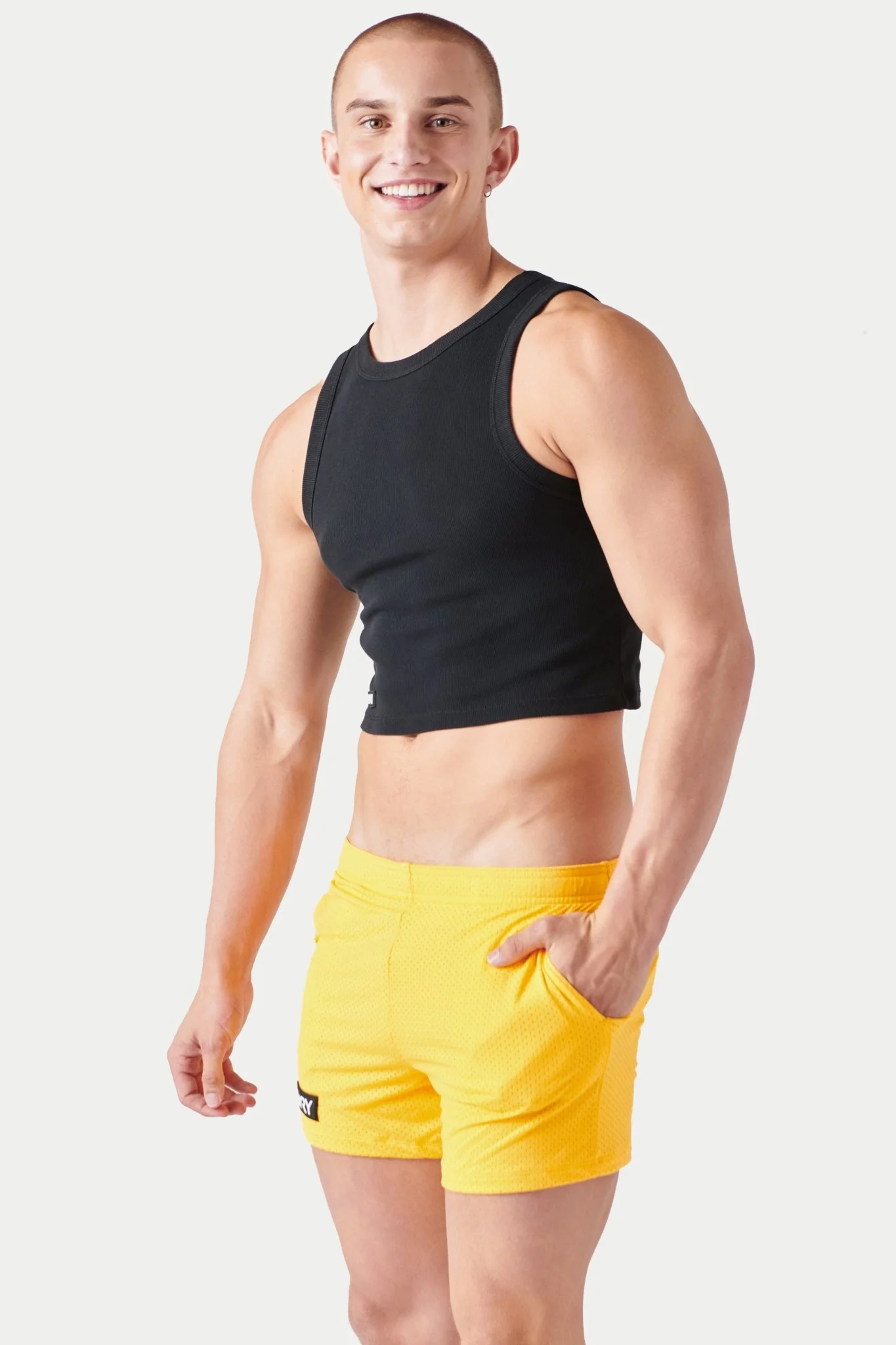 RIBBED Crop Tank - Black - Image 5