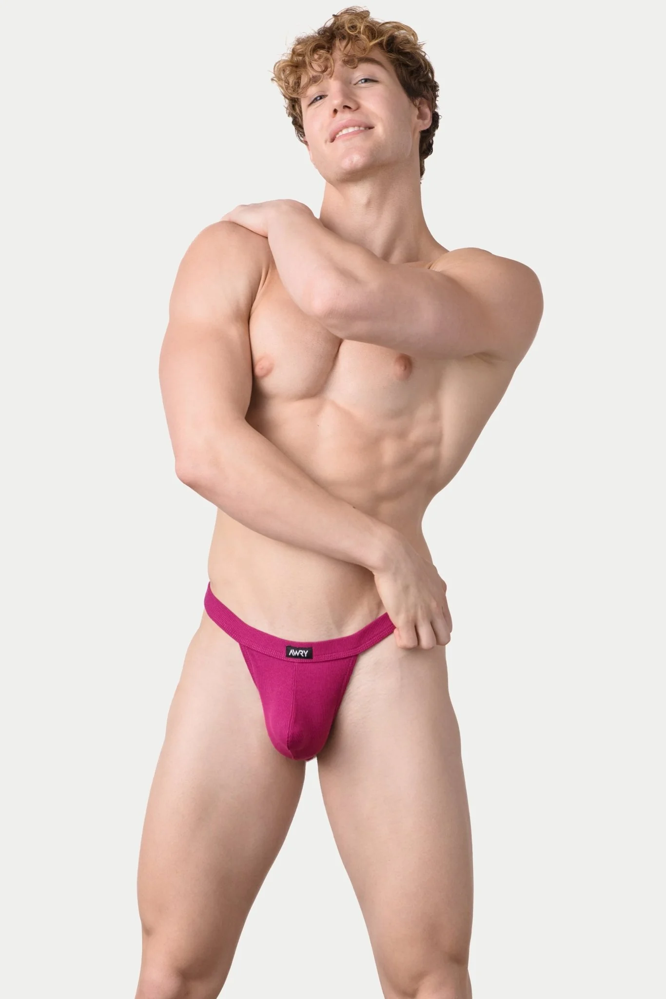RIBBED Thong - Raspberry - Image 4