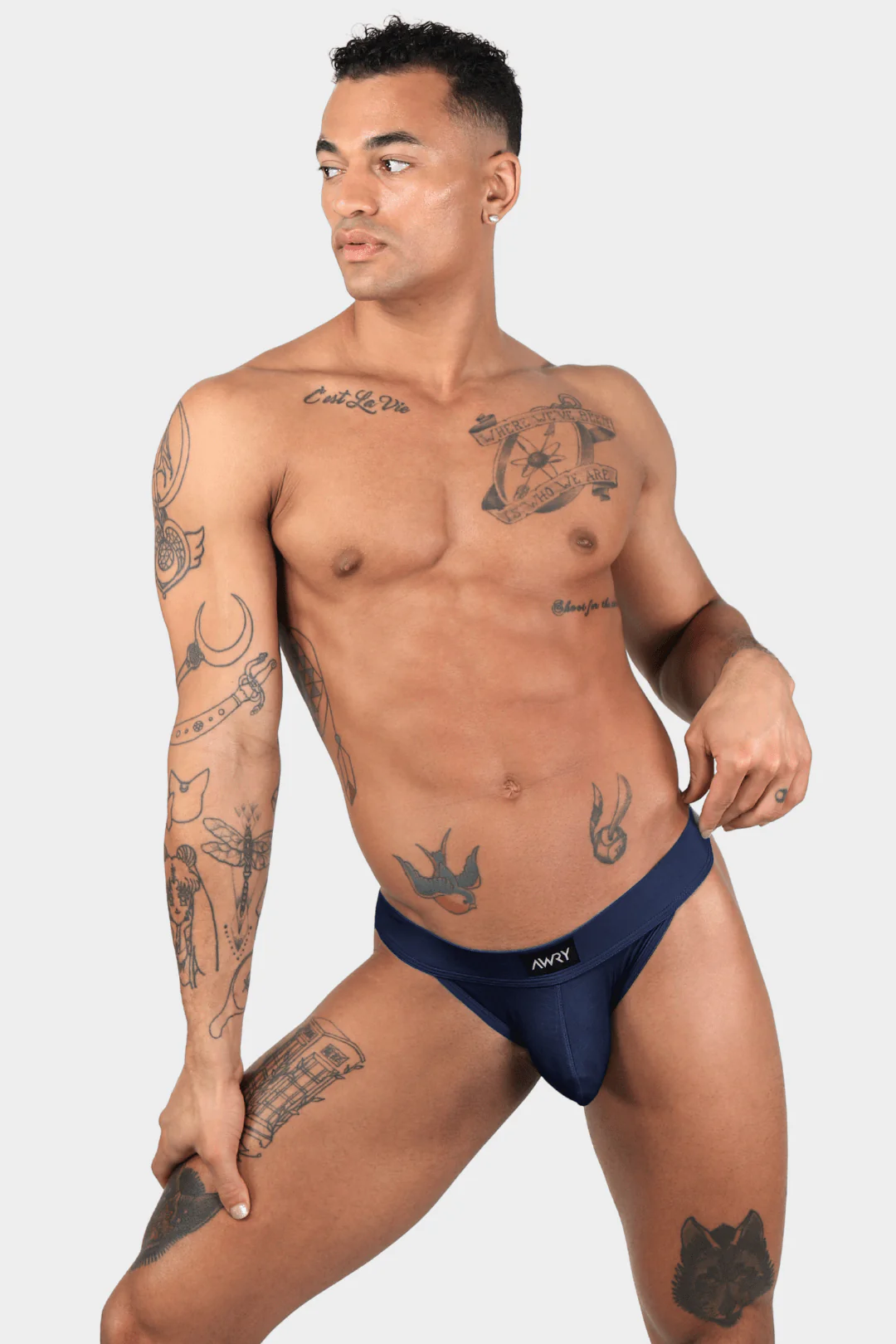 SHOWCASE Tanga Briefs - Navy - Image 2