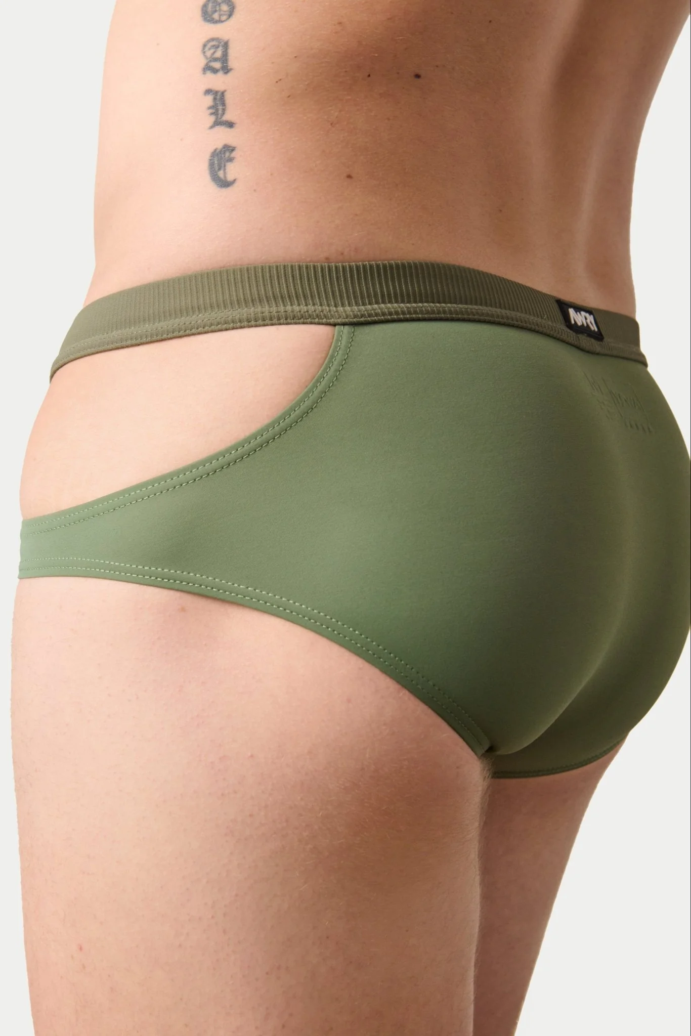 SURGE Split Swim Briefs - Army Green - Image 4