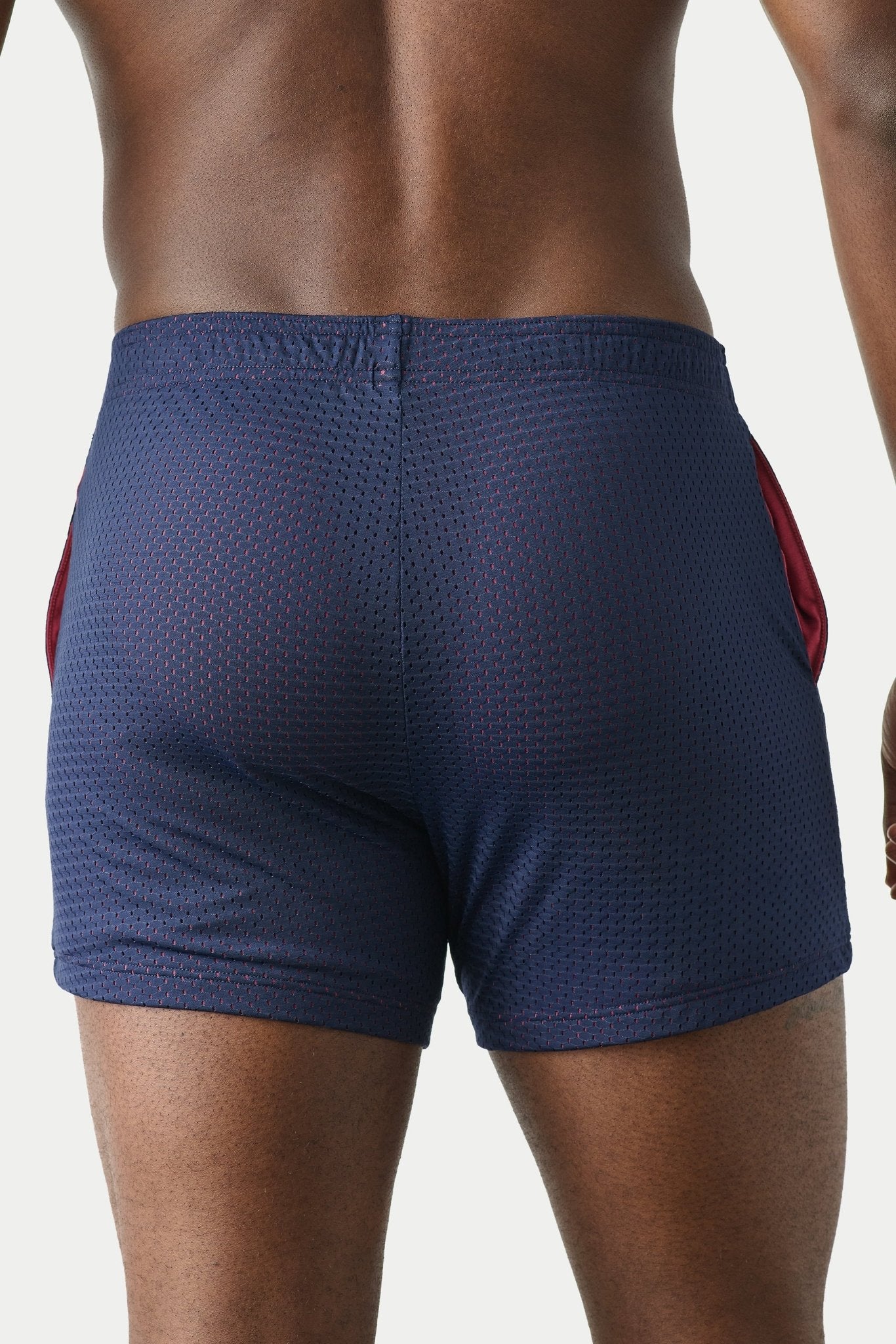 VARSITY Shorts - Navy & Berry Red - Image 5